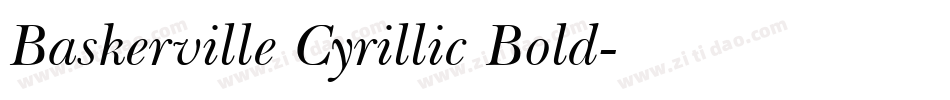 Baskerville Cyrillic Bold字体转换